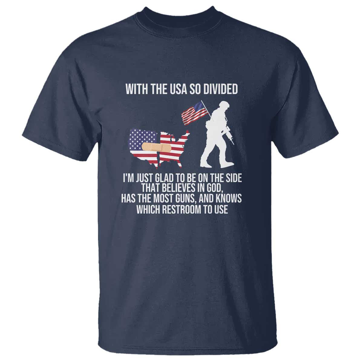 Patriotic USA Flag T Shirt Believe in God American Pride - Wonder Print Shop