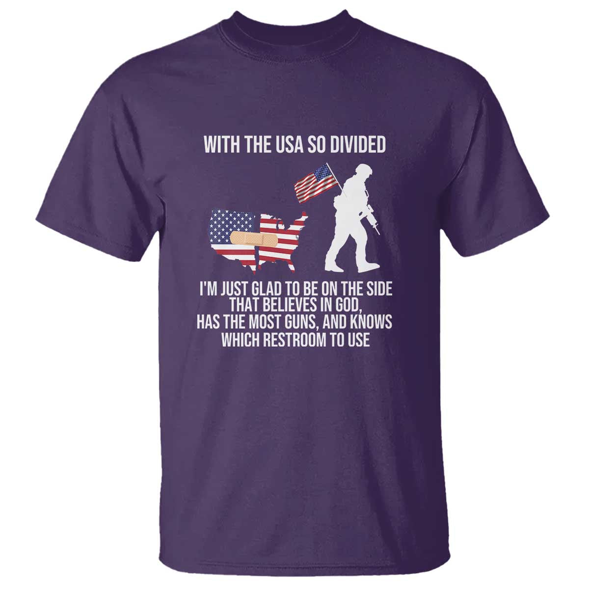 Patriotic USA Flag T Shirt Believe in God American Pride - Wonder Print Shop