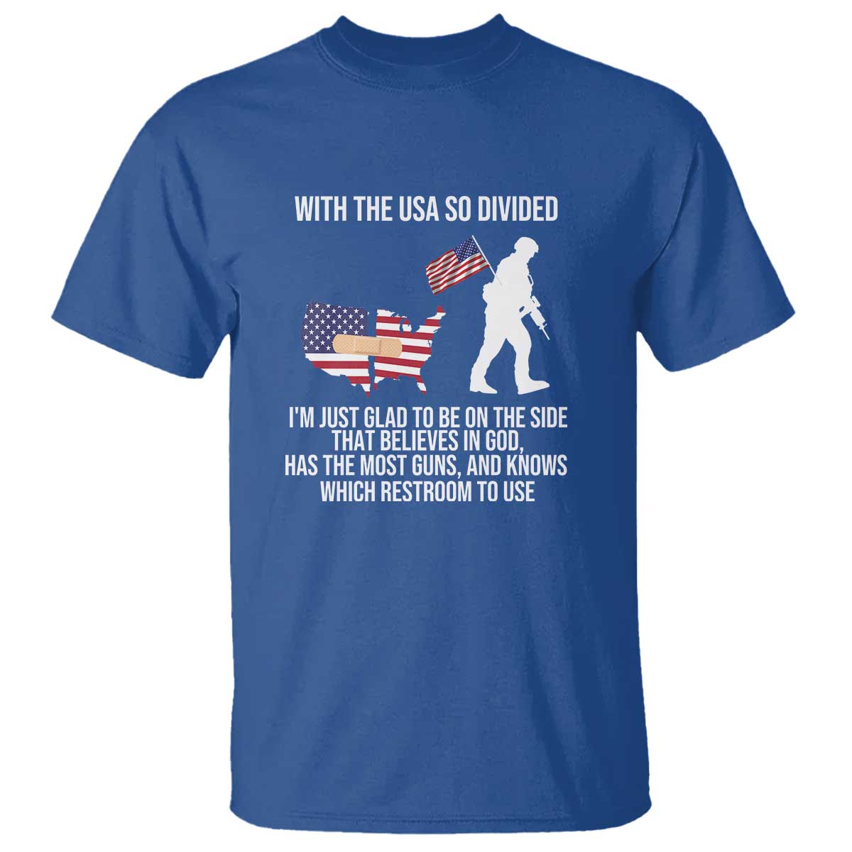 Patriotic USA Flag T Shirt Believe in God American Pride - Wonder Print Shop