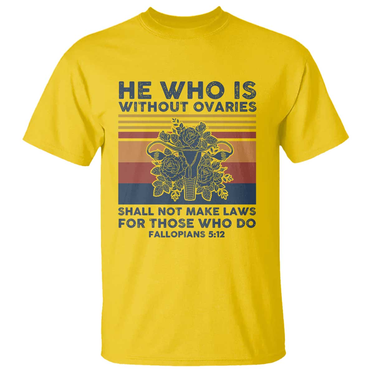 He Who Is Without Ovaries Shall Not Make Laws - Feminist Women's Rights T Shirt - Wonder Print Shop