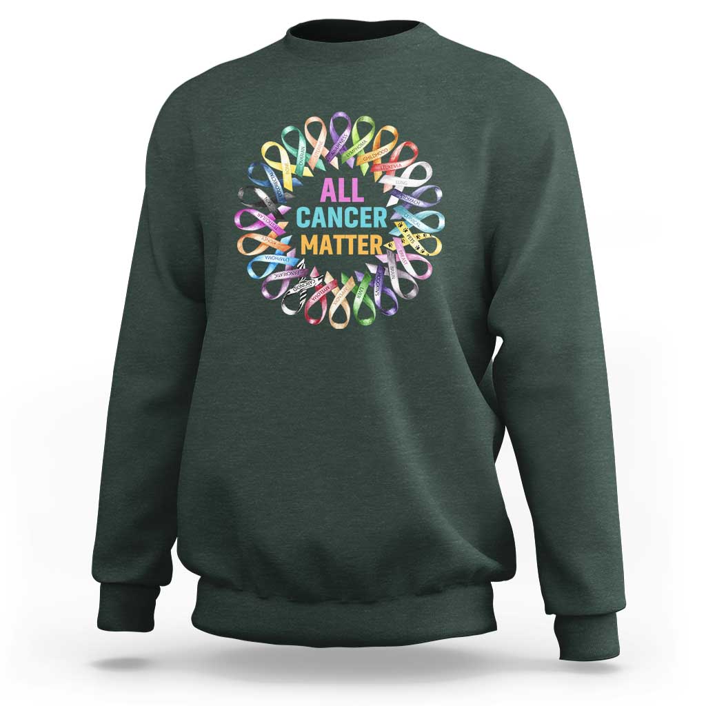 All Cancer Matters Sweatshirt for Health Advocacy - Support Awareness - Wonder Print Shop