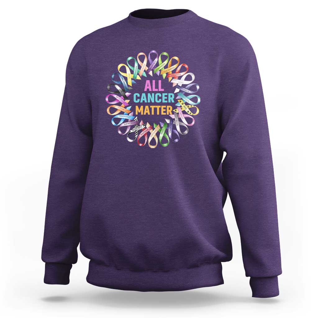 All Cancer Matters Sweatshirt for Health Advocacy - Support Awareness - Wonder Print Shop