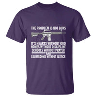The Problem Is Not Guns - Patriotic Quote T Shirt Christian Faith & Values - Wonder Print Shop