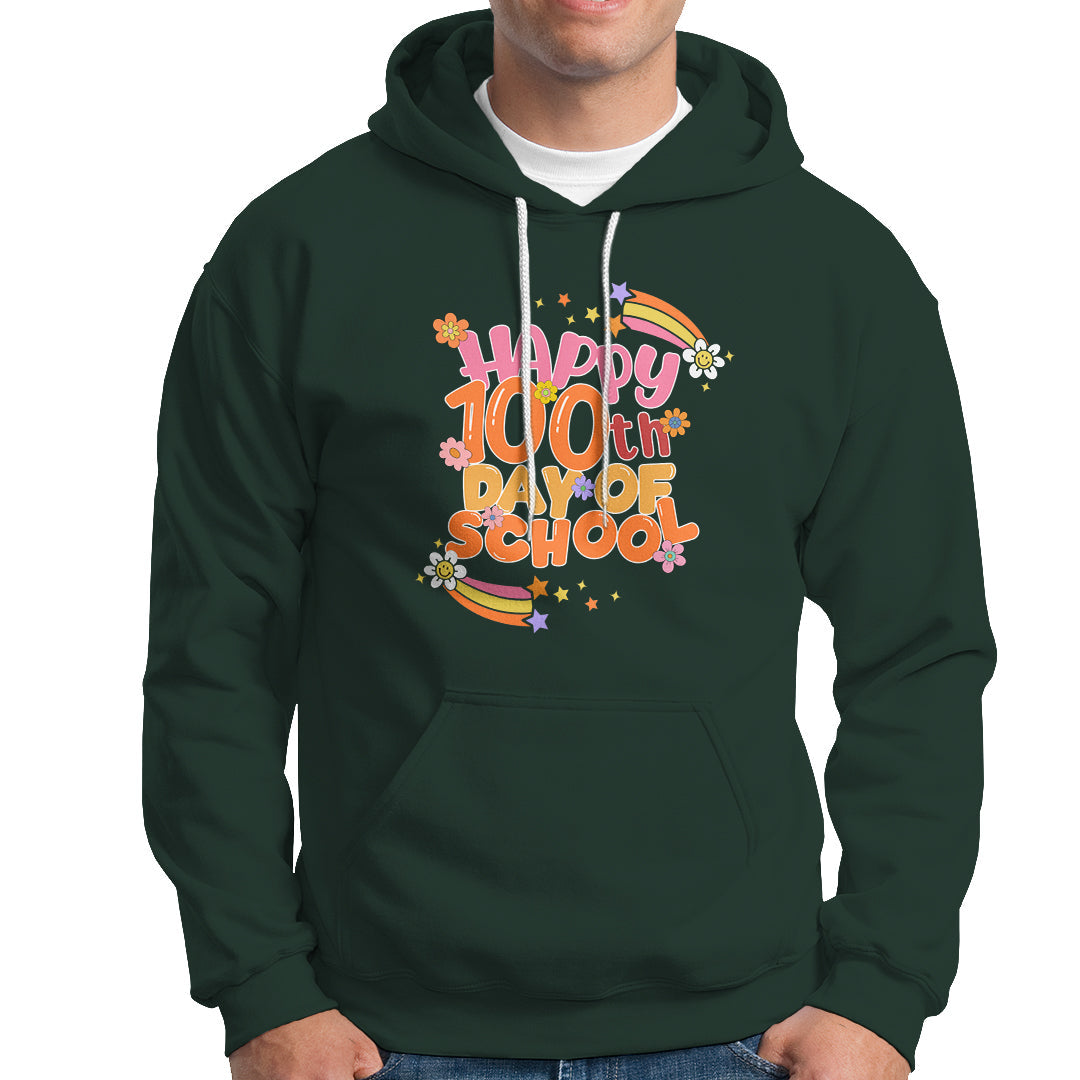 100 Days Of School Hoodie with Cute Symbols - Wonder Print Shop