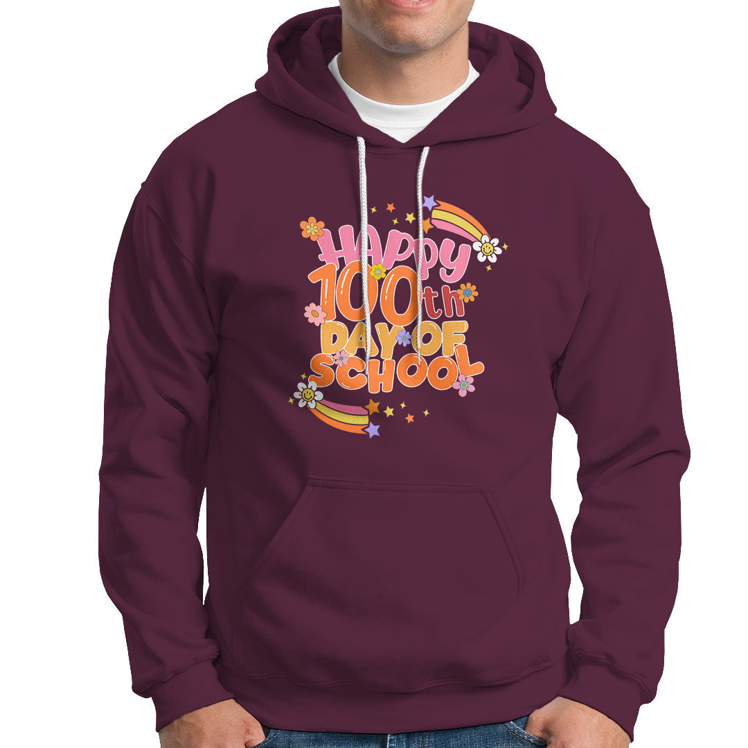 100 Days Of School Hoodie with Cute Symbols - Wonder Print Shop