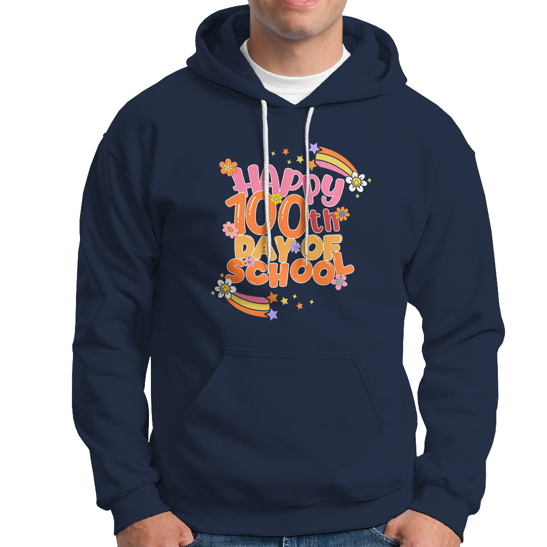100 Days Of School Hoodie with Cute Symbols - Wonder Print Shop