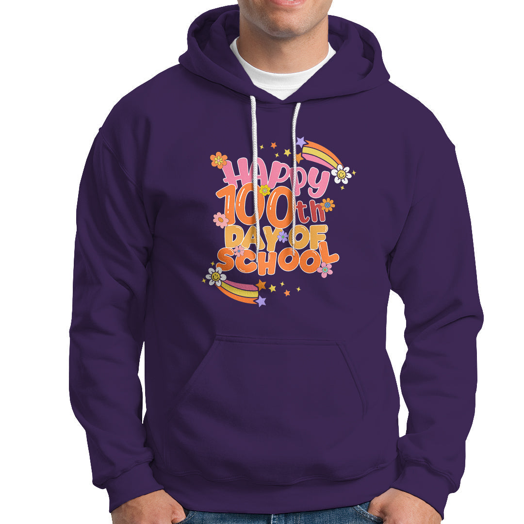 100 Days Of School Hoodie with Cute Symbols - Wonder Print Shop