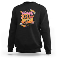 Kids' 100th Day of School sweatshirt in dark charcoal with colorful school graphic