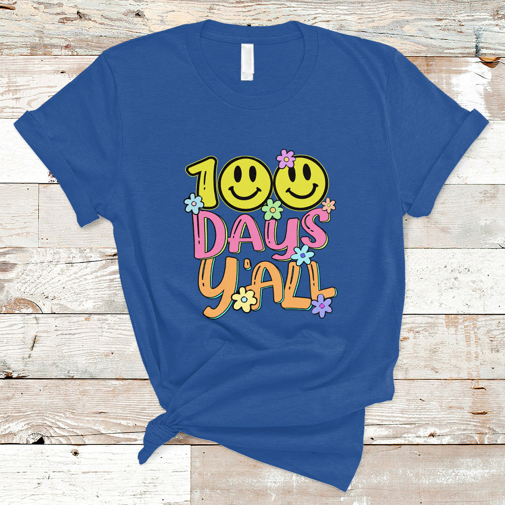100 Days Of School T Shirt 100th Day Y'all - Wonder Print Shop