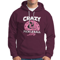 Women's Pickleball Hoodie Crazy Pickleball Lady Cool Pickleball - Wonder Print Shop