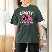 Women's Pickleball T Shirt For Women Crazy Pickleball Lady Cool Pickleball - Wonder Print Shop