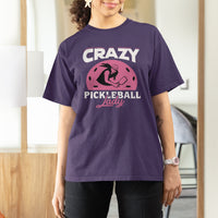 Women's Pickleball T Shirt For Women Crazy Pickleball Lady Cool Pickleball - Wonder Print Shop