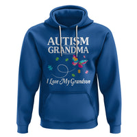 Autism Grandma Hoodie I Love My Grandson Butterfly Grandmother Love Support Accept - Wonder Print Shop