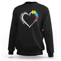Autism Acceptance Sweatshirt Accept Understand Love Spectrum Jigsaw Puzzle Heart - Wonder Print Shop