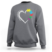 Autism Acceptance Sweatshirt Accept Understand Love Spectrum Jigsaw Puzzle Heart - Wonder Print Shop
