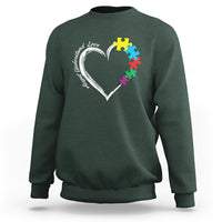 Autism Acceptance Sweatshirt Accept Understand Love Spectrum Jigsaw Puzzle Heart - Wonder Print Shop