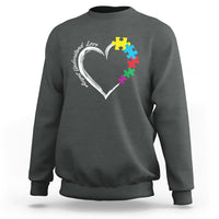 Autism Acceptance Sweatshirt Accept Understand Love Spectrum Jigsaw Puzzle Heart - Wonder Print Shop