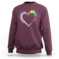 Autism Acceptance Sweatshirt Accept Understand Love Spectrum Jigsaw Puzzle Heart - Wonder Print Shop