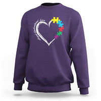 Autism Acceptance Sweatshirt Accept Understand Love Spectrum Jigsaw Puzzle Heart - Wonder Print Shop