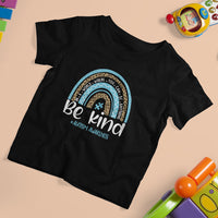 Autism Awareness T Shirt For Kid In A World Where You Can Be Anything Be Kind Blue Rainbow - Wonder Print Shop