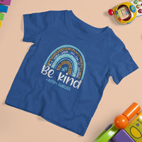 Autism Awareness T Shirt For Kid In A World Where You Can Be Anything Be Kind Blue Rainbow - Wonder Print Shop
