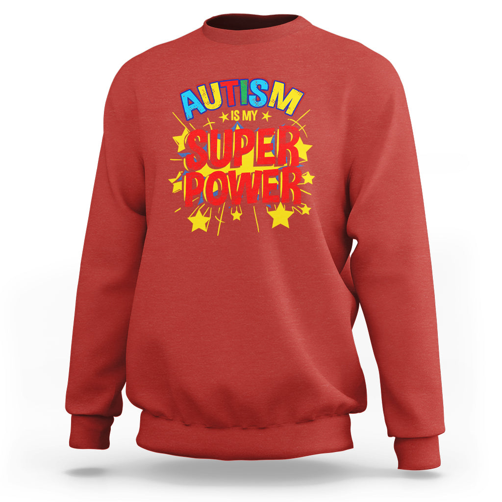 Proud Autism Sweatshirt My Superpower - Wonder Print Shop
