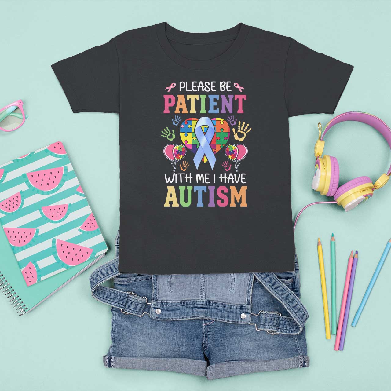 Please Be Patient With Me I Have Autism T Shirt For Kid Prostate - Wonder Print Shop