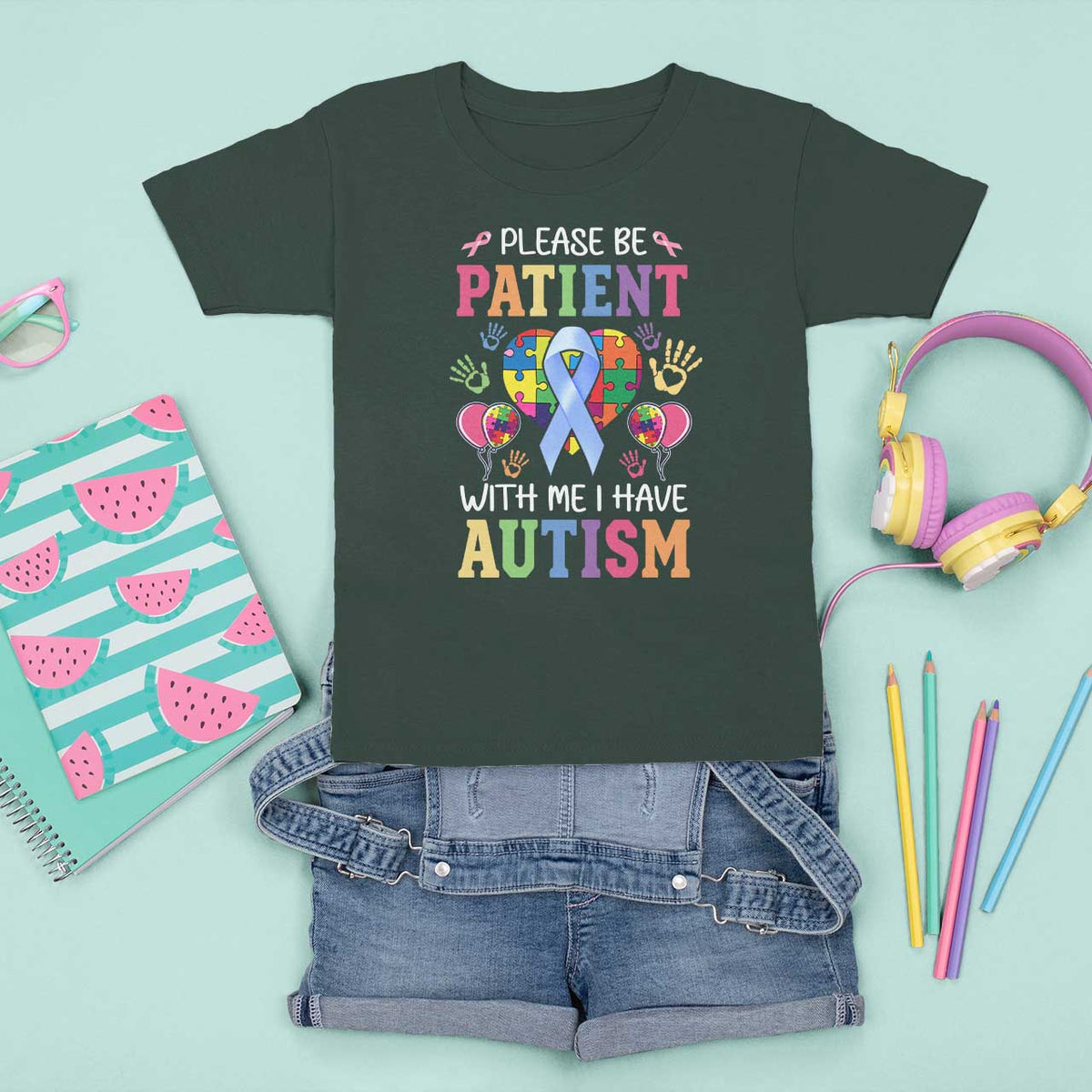 Please Be Patient With Me I Have Autism T Shirt For Kid Prostate - Wonder Print Shop
