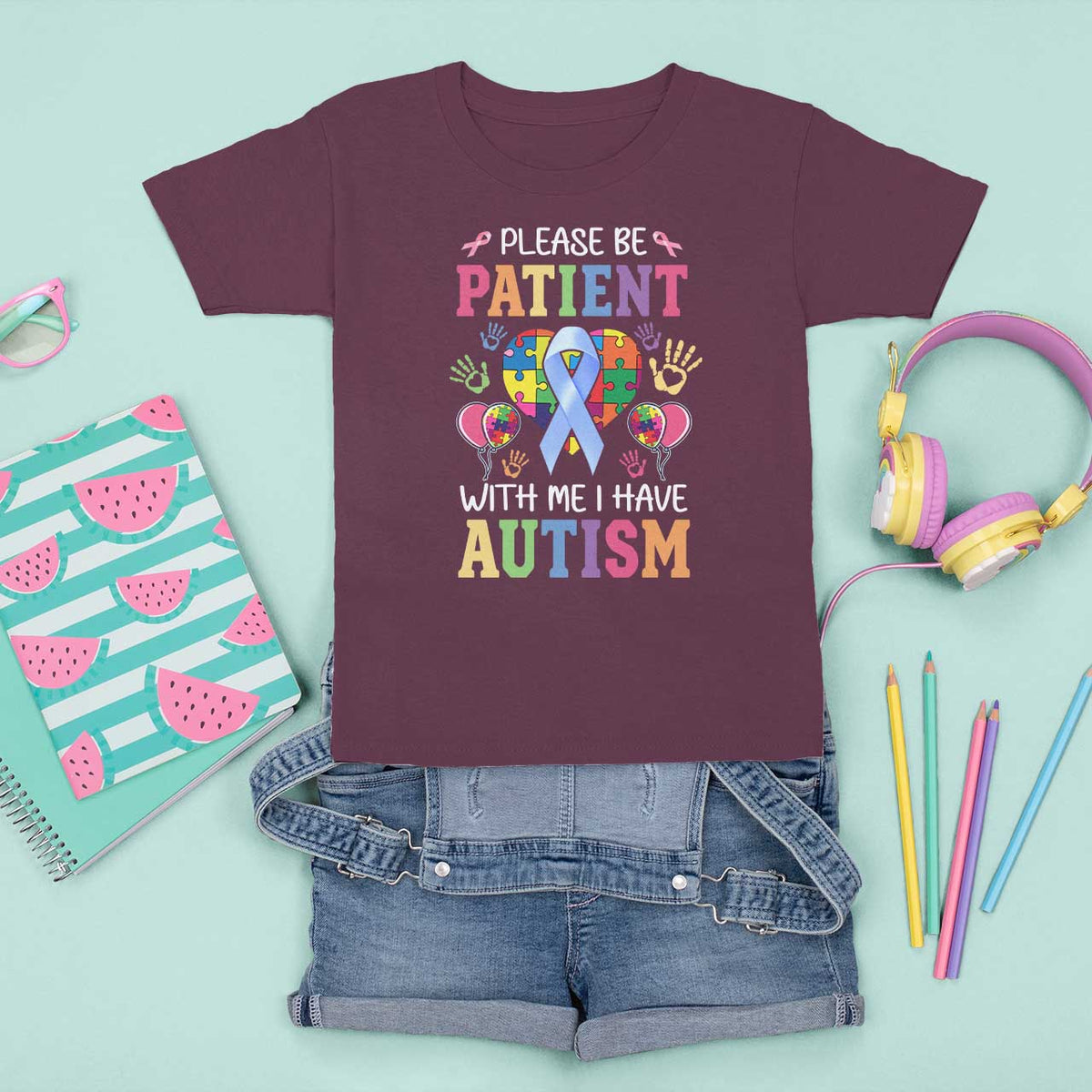 Please Be Patient With Me I Have Autism T Shirt For Kid Prostate - Wonder Print Shop