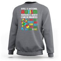 April Is National Autism Awareness Month Sweatshirt But For Me It's All Months - Wonder Print Shop