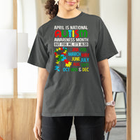 April Is National Autism Awareness Month T Shirt For Women But For Me It's All Months - Wonder Print Shop