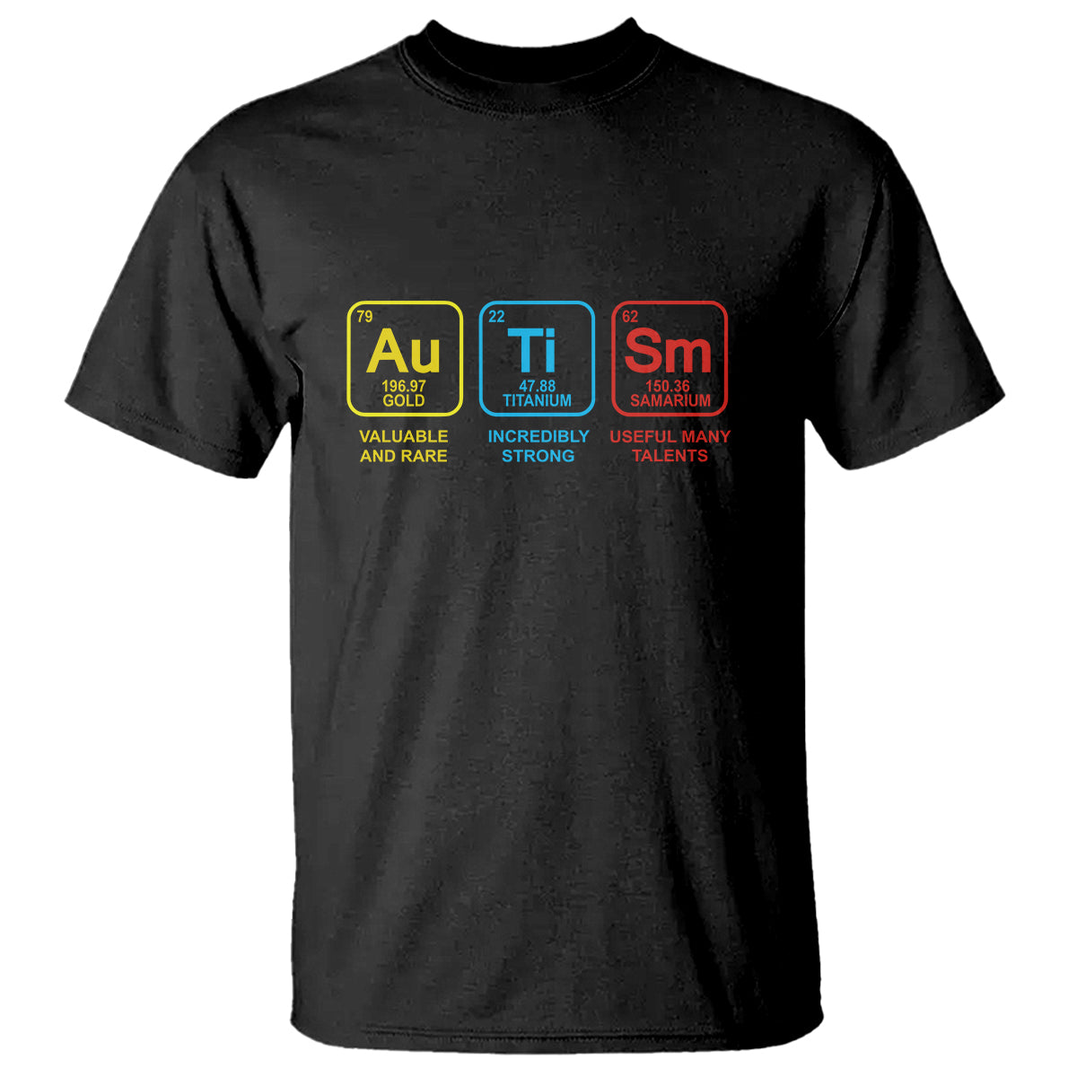 Autism Awareness T Shirt Chemical Elements Periodic Table ASD - Wonder Print Shop