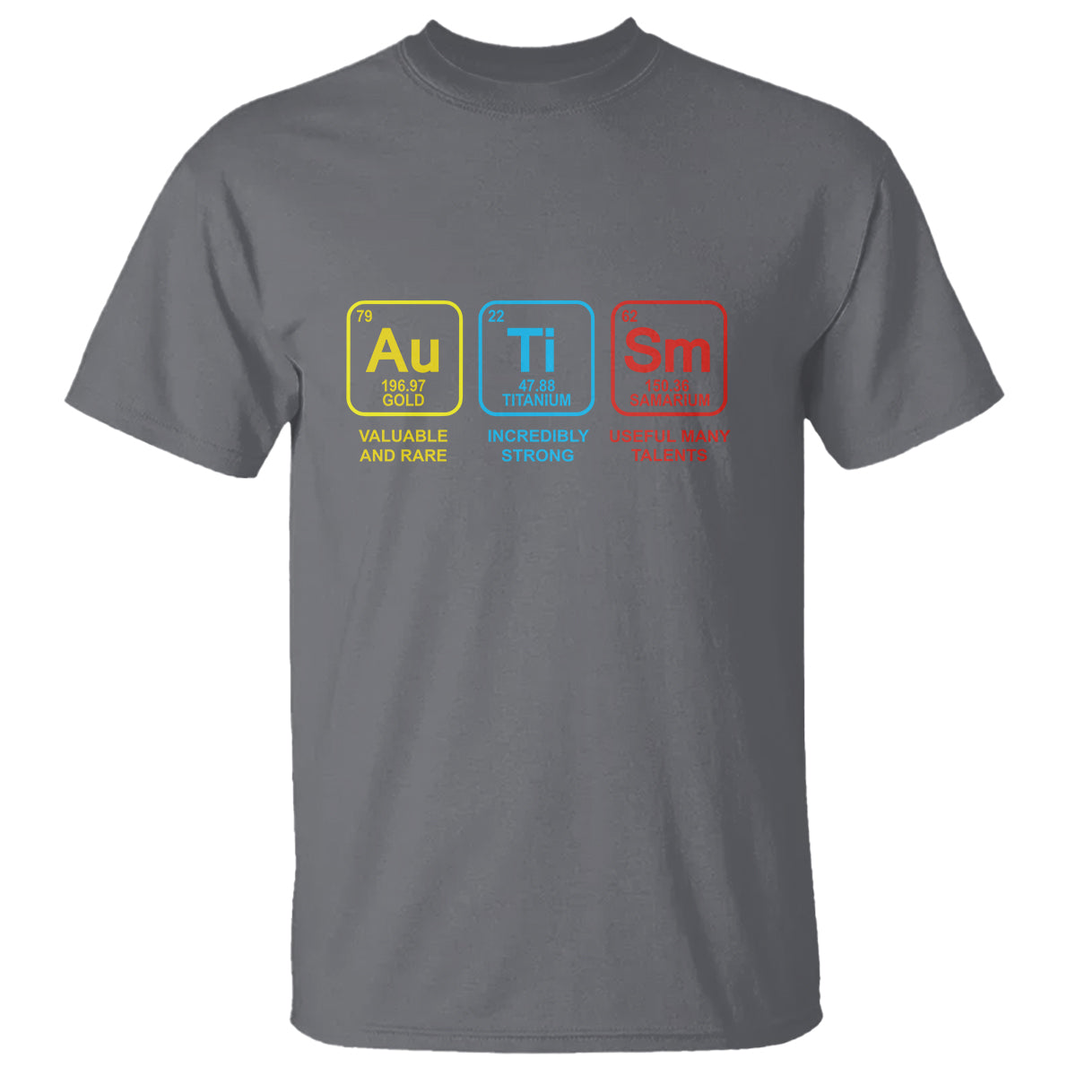 Autism Awareness T Shirt Chemical Elements Periodic Table ASD - Wonder Print Shop