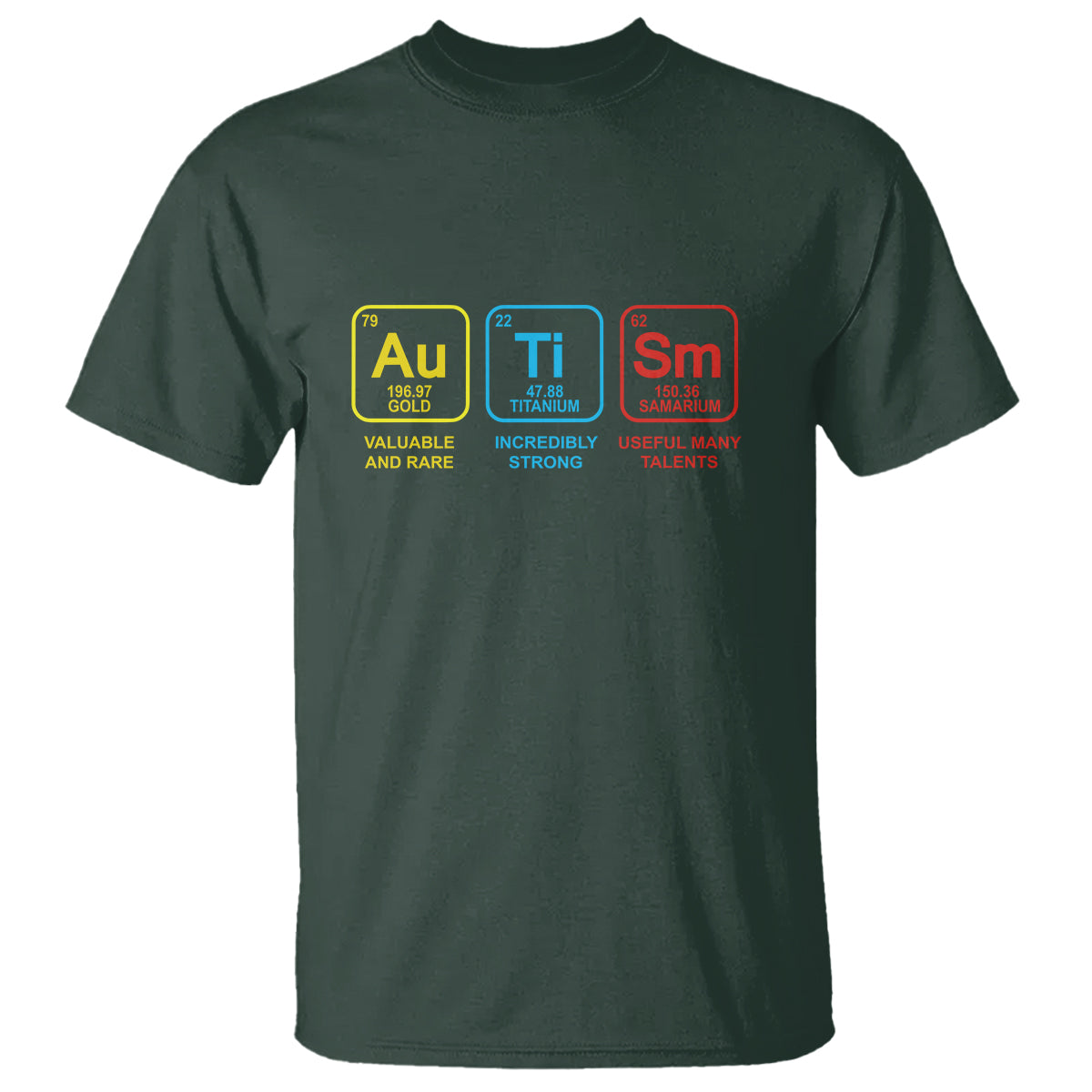 Autism Awareness T Shirt Chemical Elements Periodic Table ASD - Wonder Print Shop