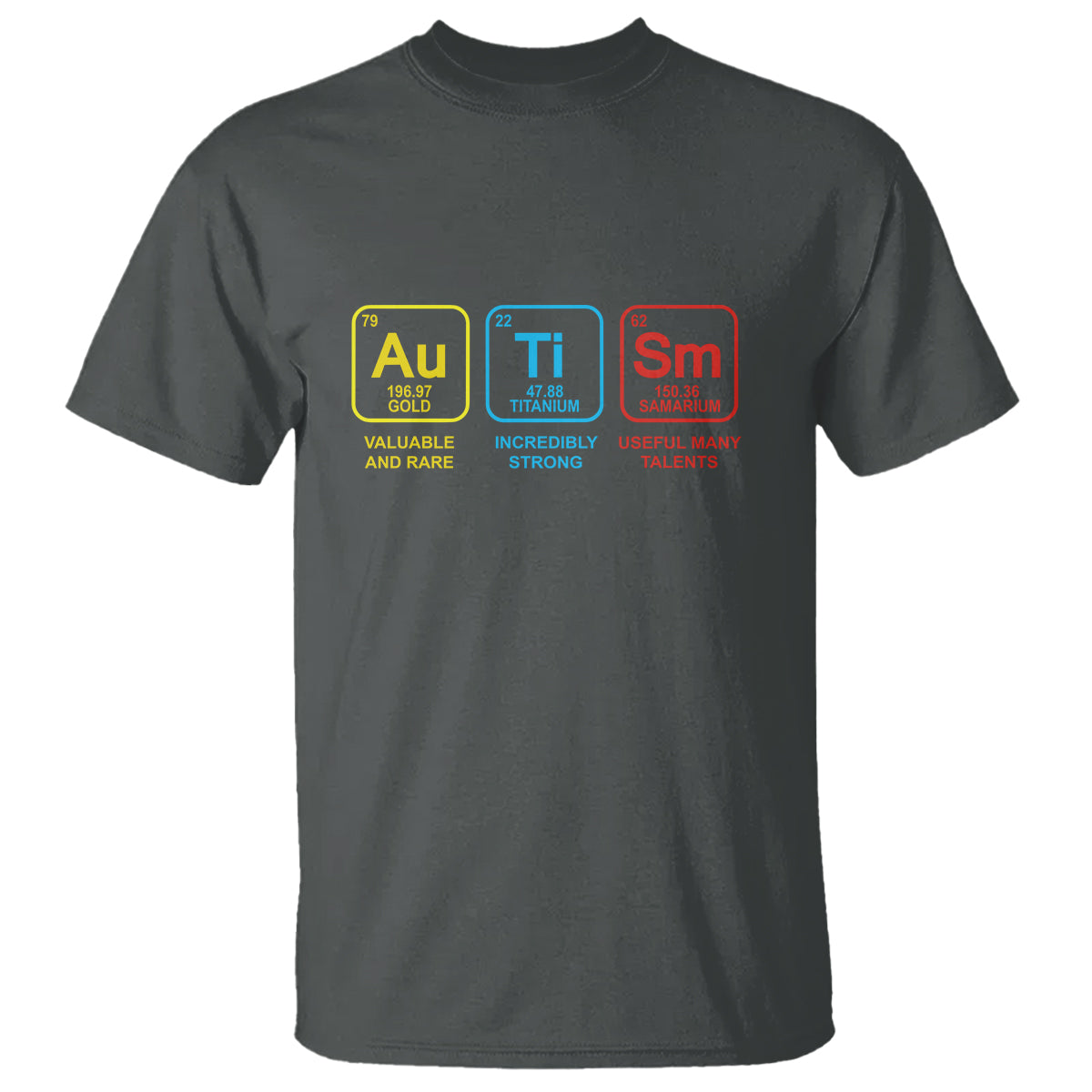 Autism Awareness T Shirt Chemical Elements Periodic Table ASD - Wonder Print Shop
