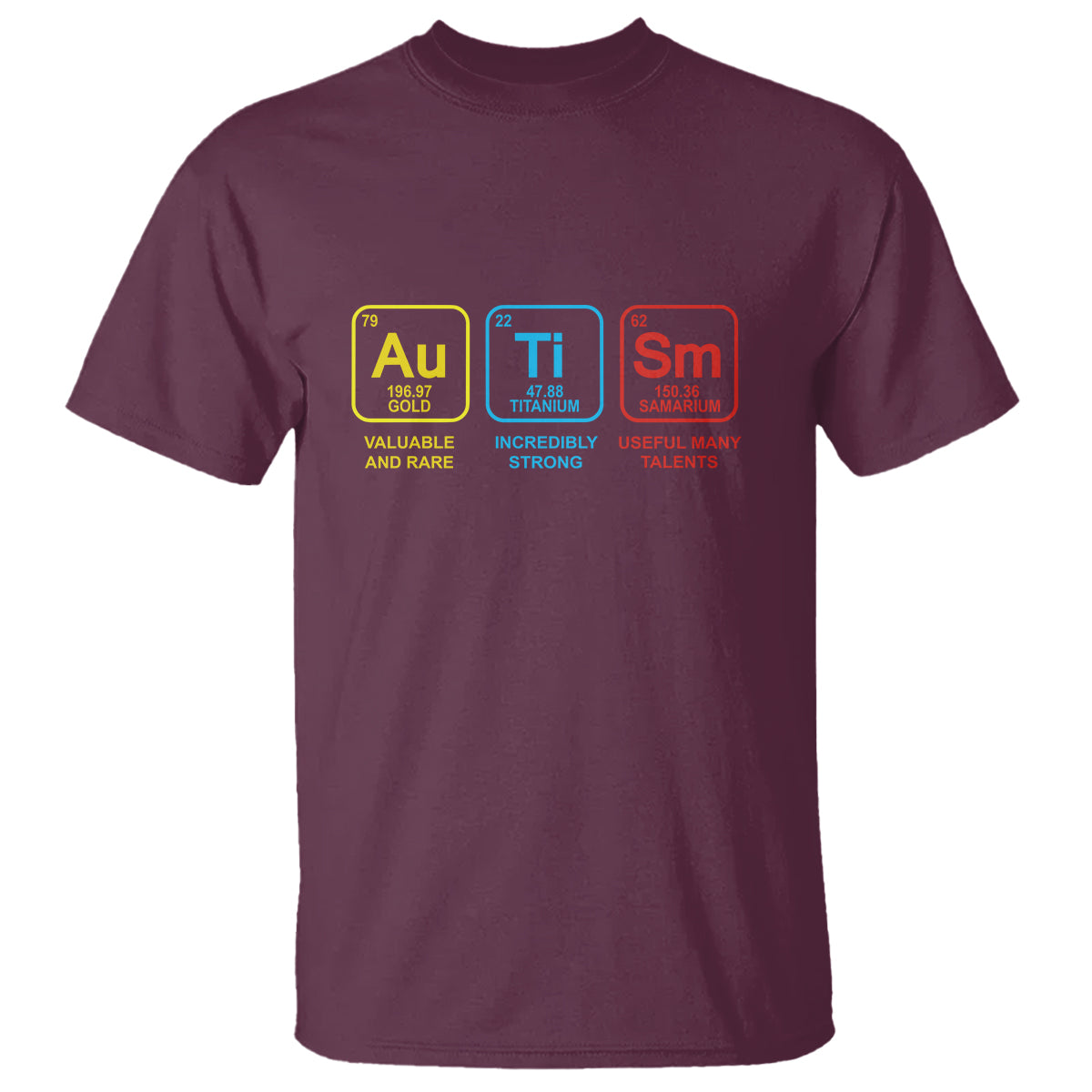Autism Awareness T Shirt Chemical Elements Periodic Table ASD - Wonder Print Shop