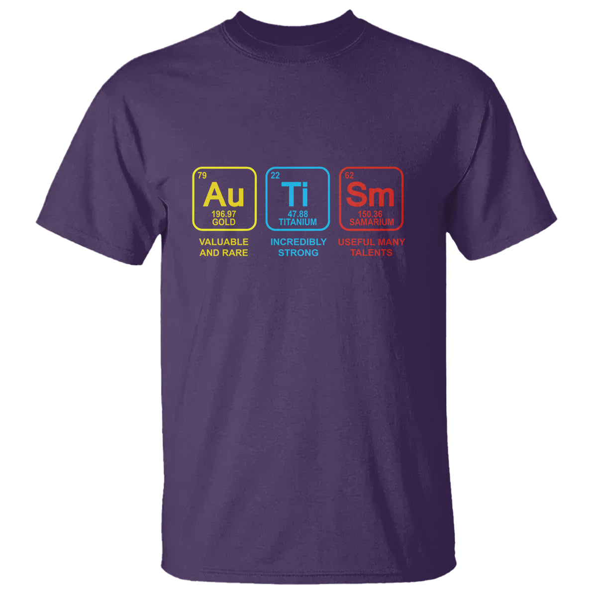 Autism Awareness T Shirt Chemical Elements Periodic Table ASD - Wonder Print Shop