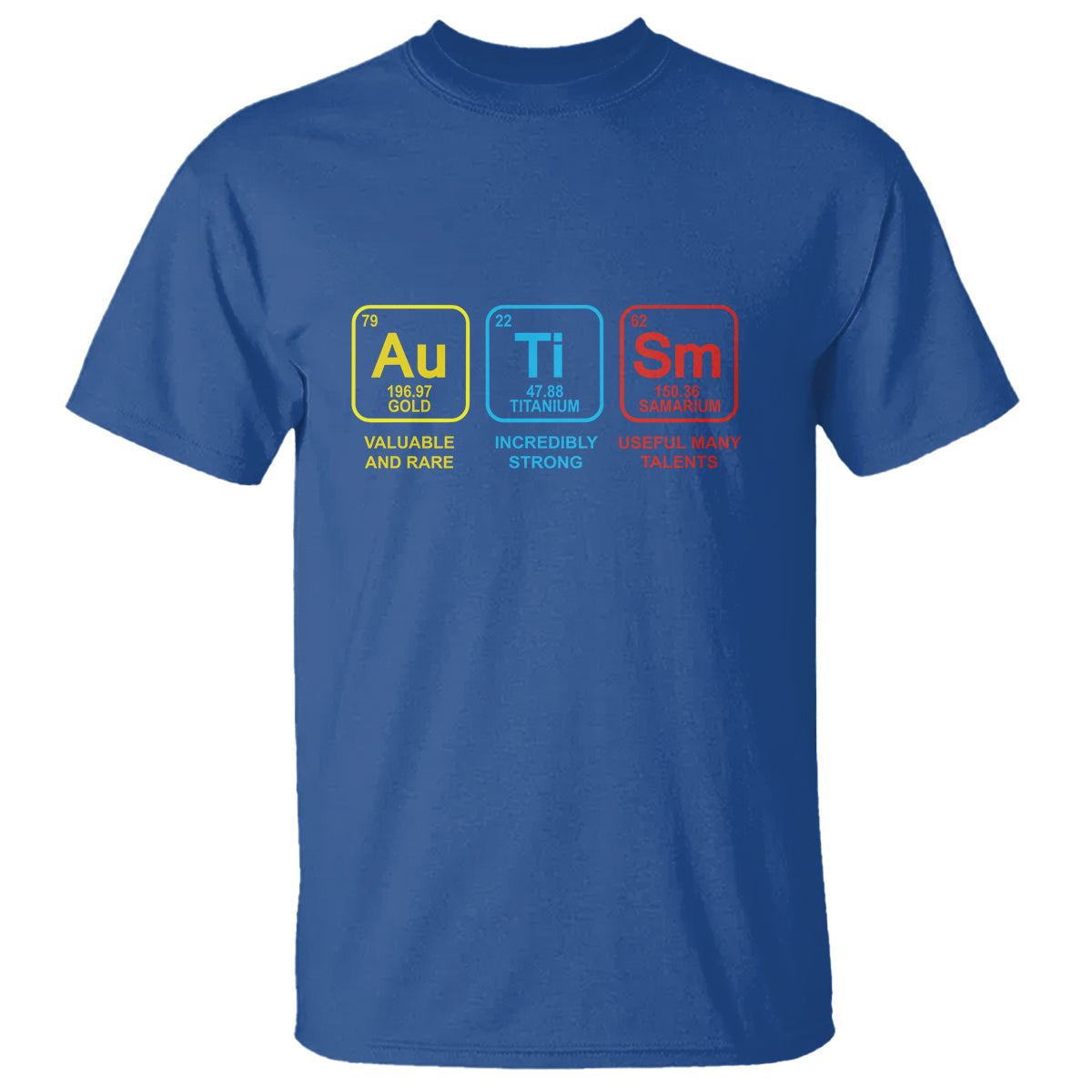 Autism Awareness T Shirt Chemical Elements Periodic Table ASD - Wonder Print Shop