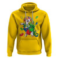 Unicorn Autism Hoodie His Fight is My Fight with Flossing Unicorn Puzzle Piece - Wonder Print Shop