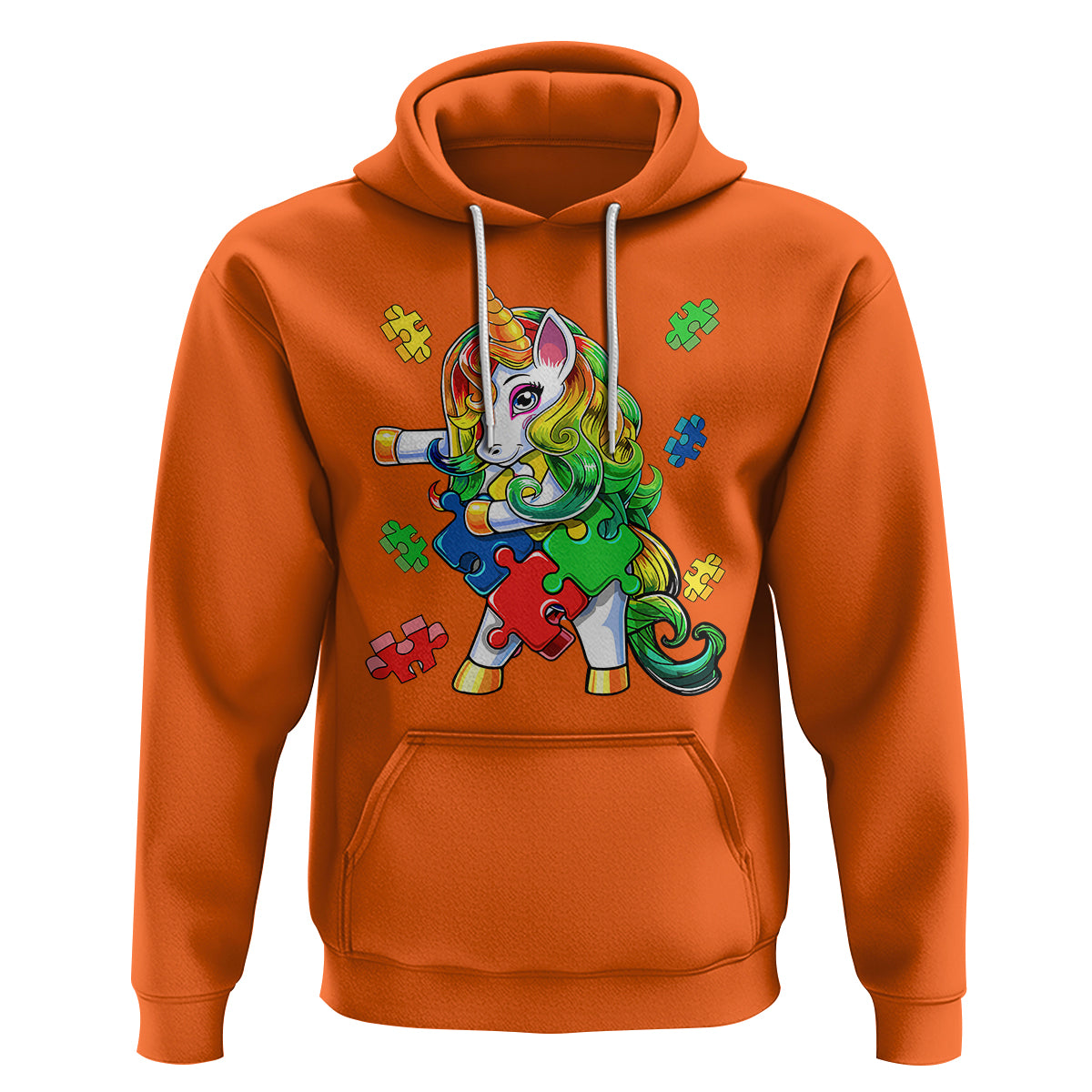 Unicorn Autism Hoodie His Fight is My Fight with Flossing Unicorn Puzzle Piece - Wonder Print Shop