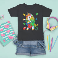 Unicorn Autism T Shirt For Kid His Fight is My Fight with Flossing Unicorn Puzzle Piece - Wonder Print Shop