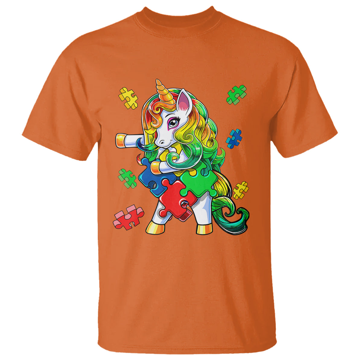 Unicorn Autism T Shirt His Fight is My Fight with Flossing Unicorn Puzzle Piece - Wonder Print Shop
