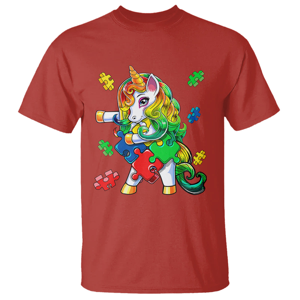 Unicorn Autism T Shirt His Fight is My Fight with Flossing Unicorn Puzzle Piece - Wonder Print Shop