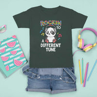 Panda Autism T Shirt For Kid Rockin' To A Different Tune Cute Kids - Wonder Print Shop