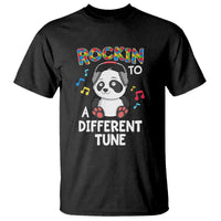 Panda Autism T Shirt Rockin' To A Different Tune Cute Kids - Wonder Print Shop