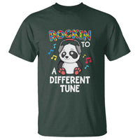 Panda Autism T Shirt Rockin' To A Different Tune Cute Kids - Wonder Print Shop