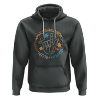 Sped Teacher Hoodie Special Education Autism Accept Adapt Advocate Inclusion Equity Equality - Wonder Print Shop