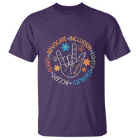 Sped Teacher T Shirt Special Education Autism Accept Adapt Advocate Inclusion Equity Equality - Wonder Print Shop