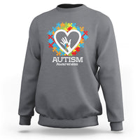Autism Support Sweatshirt Jigsaw Puzzle Hand In Hand - Wonder Print Shop
