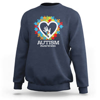 Autism Support Sweatshirt Jigsaw Puzzle Hand In Hand - Wonder Print Shop